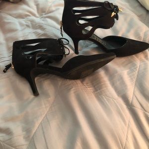Sam and Libby by Target Lace Up Black Heels 7.5